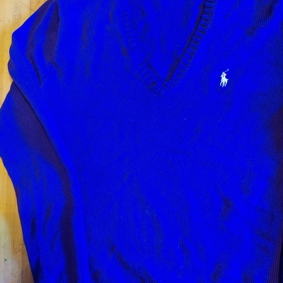 Ralph Lauren Sport V neck cotton PURPLEpulloversweater xl